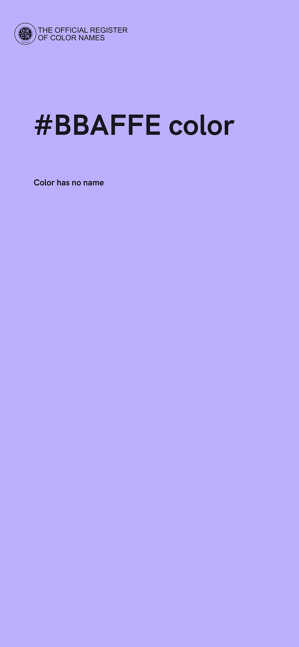 #BBAFFE color image
