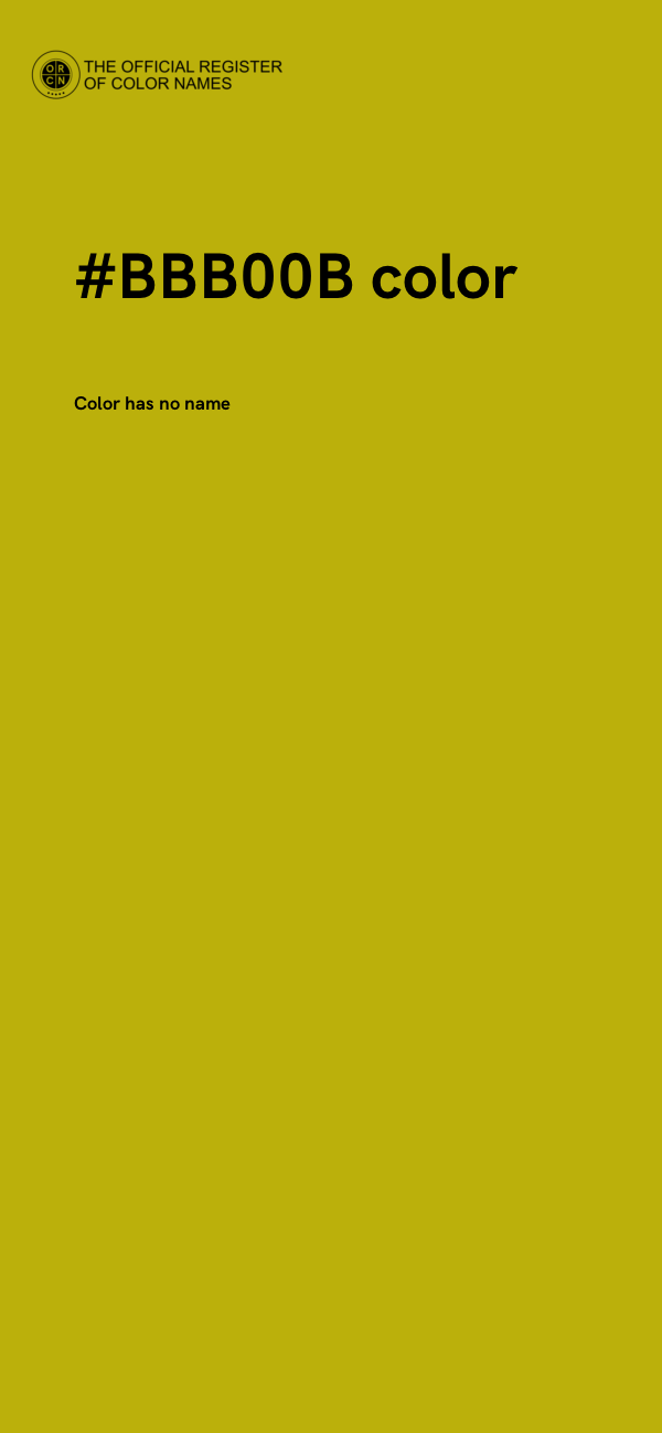 #BBB00B color image