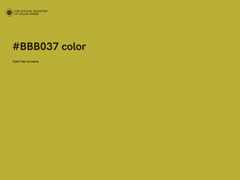 #BBB037 color image
