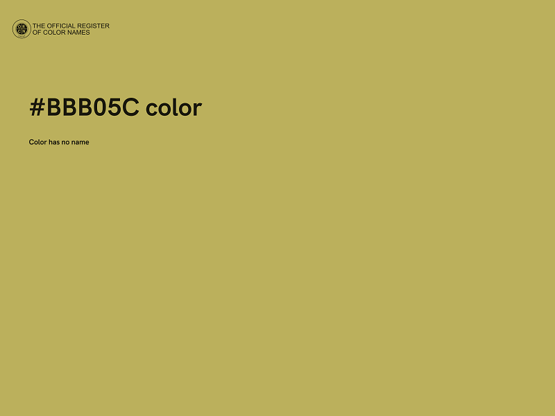 #BBB05C color image