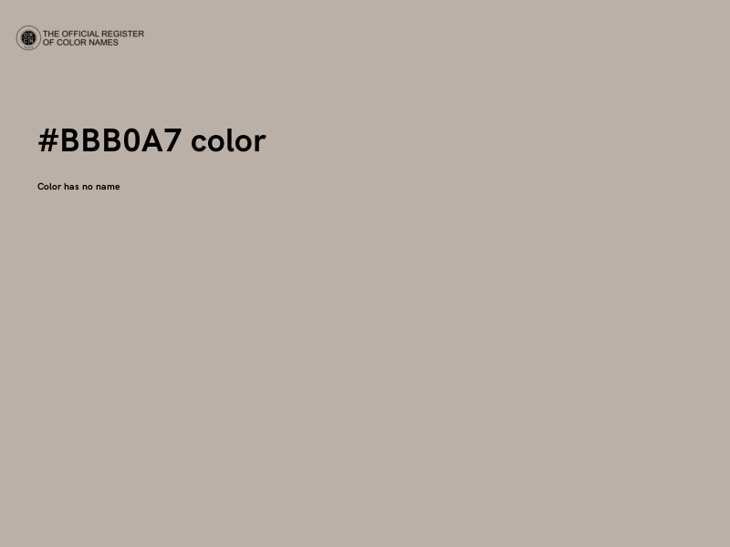 #BBB0A7 color image