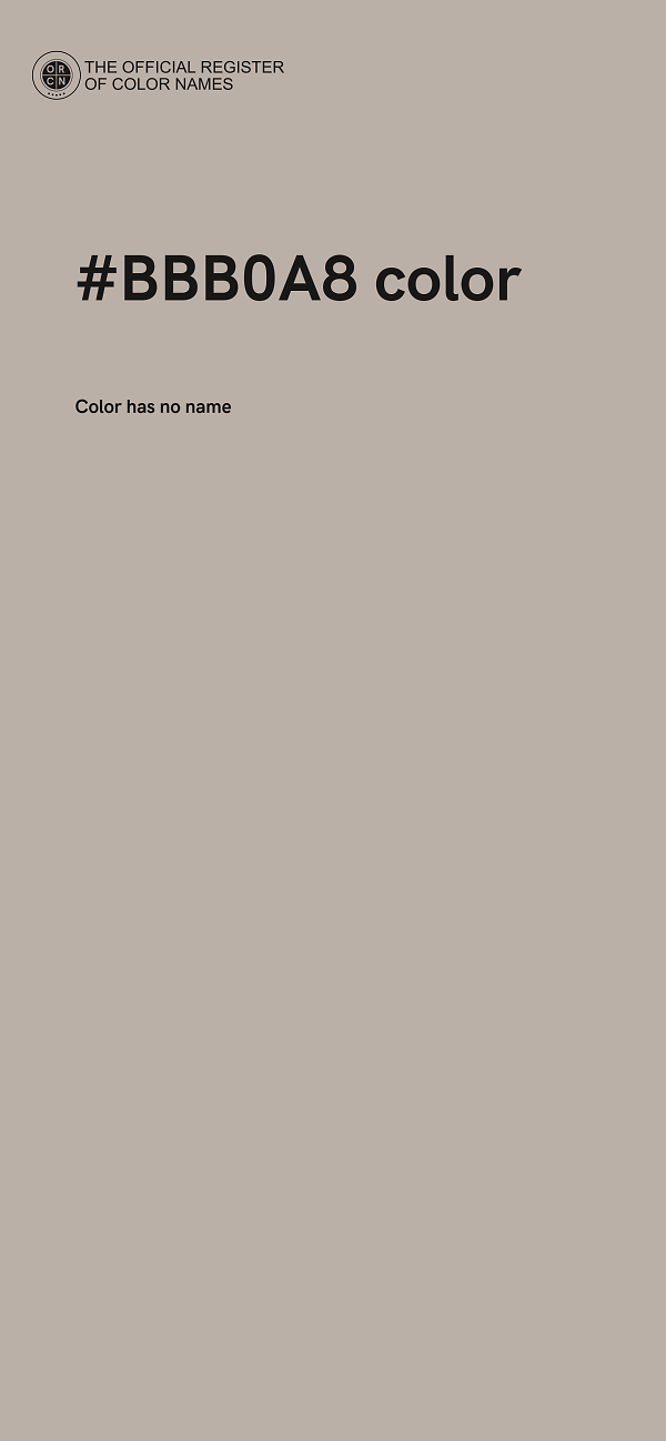 #BBB0A8 color image