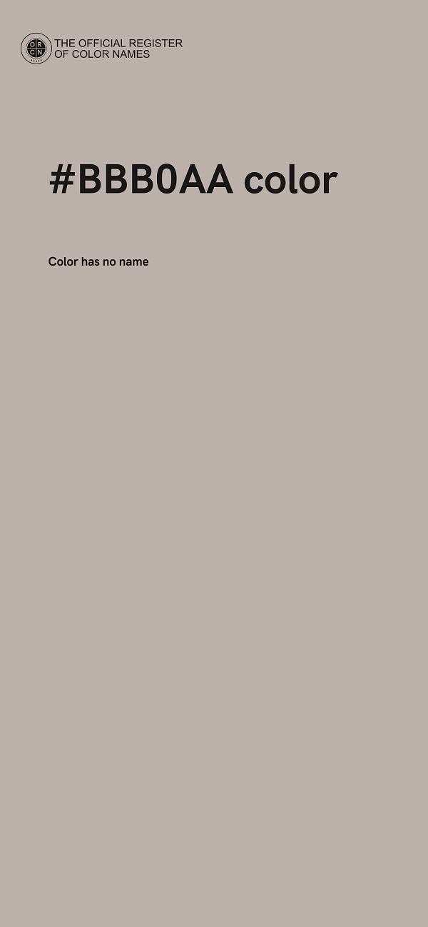 #BBB0AA color image