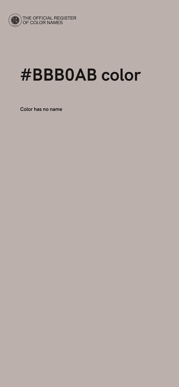 #BBB0AB color image
