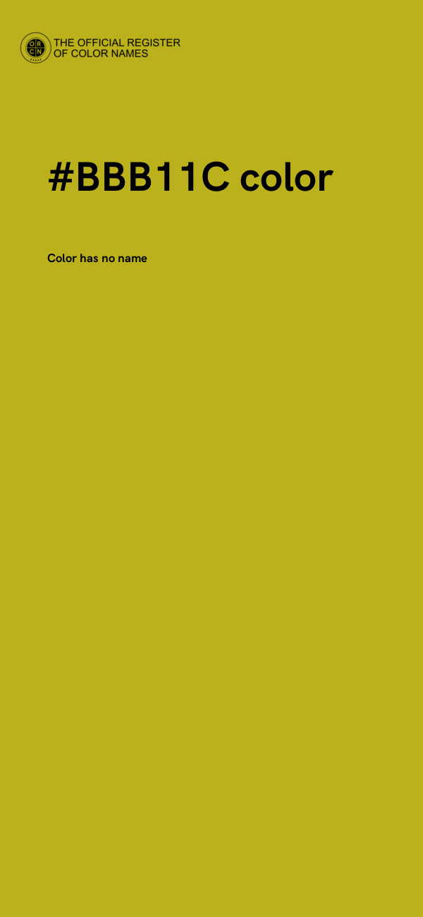 #BBB11C color image