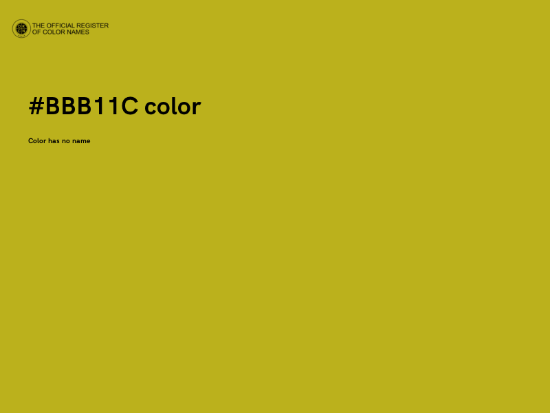 #BBB11C color image