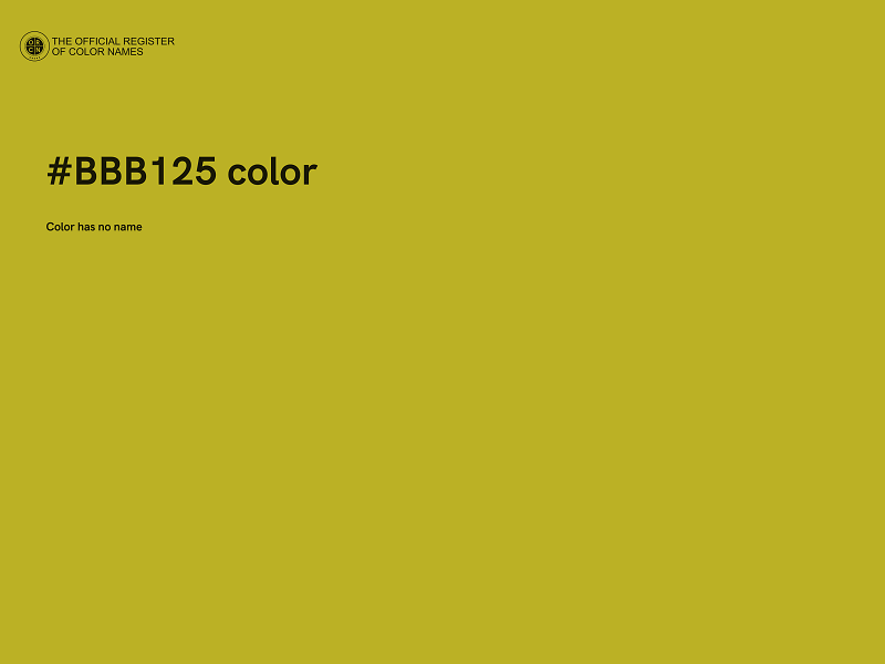 #BBB125 color image