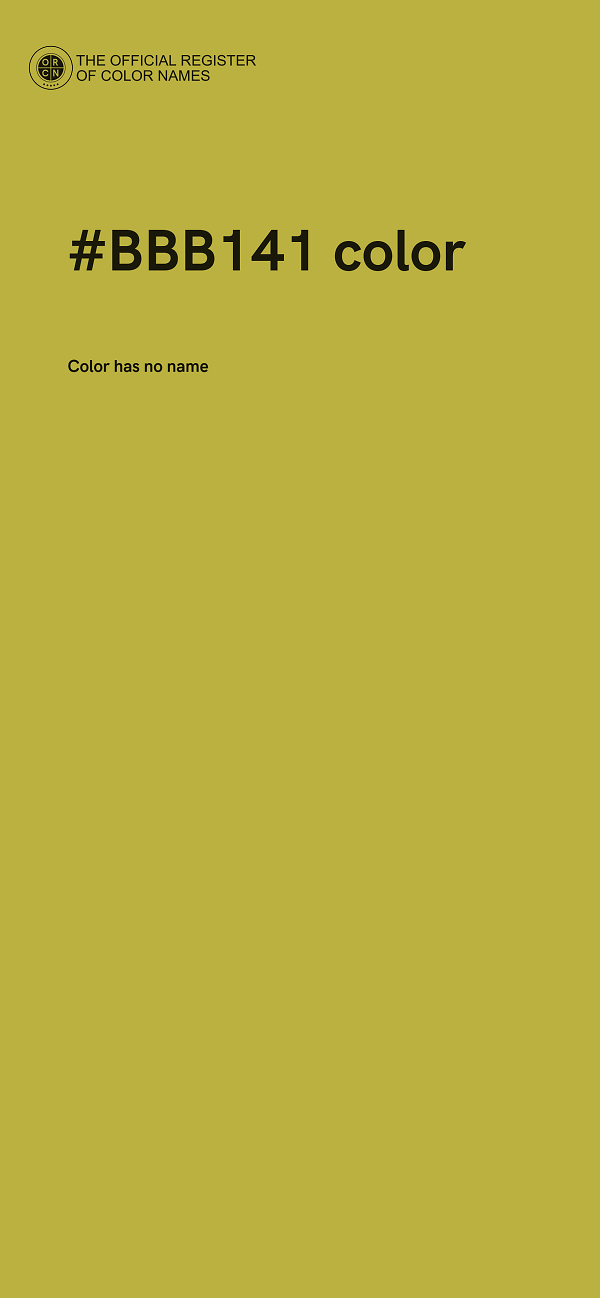 #BBB141 color image