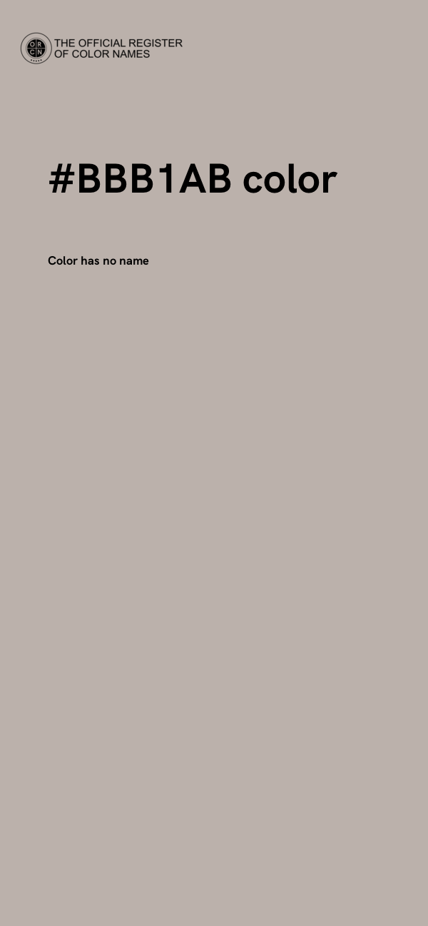 #BBB1AB color image