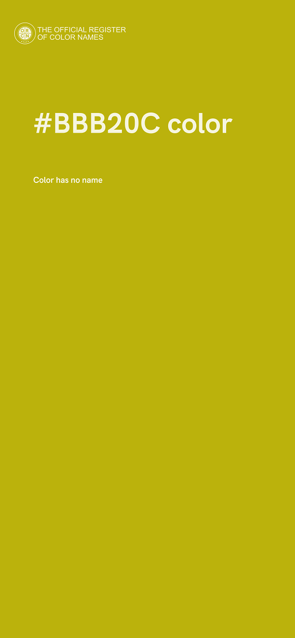 #BBB20C color image