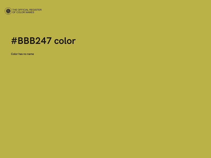 #BBB247 color image