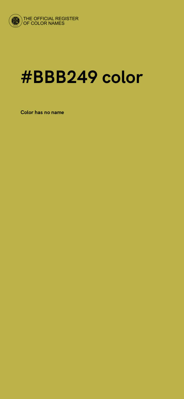 #BBB249 color image