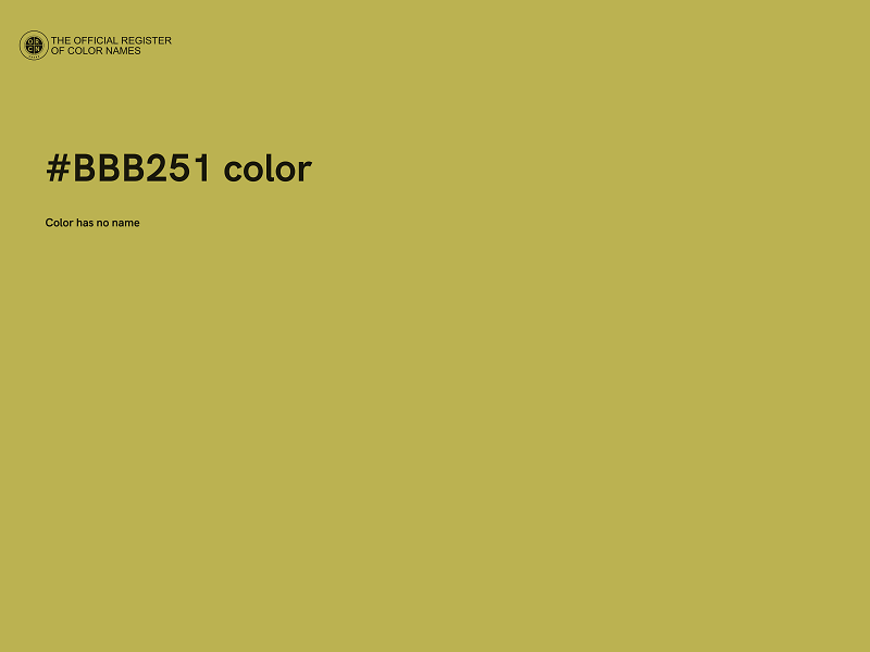 #BBB251 color image