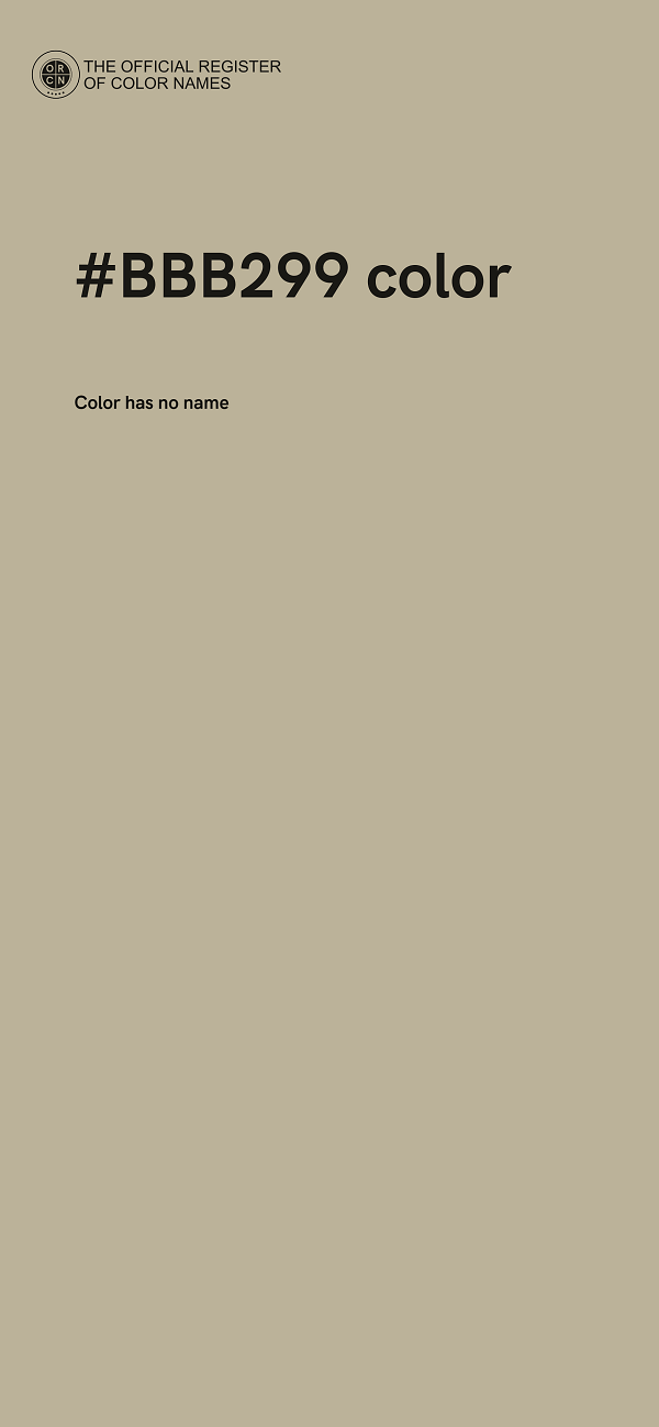 #BBB299 color image