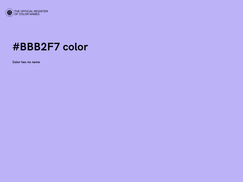 #BBB2F7 color image