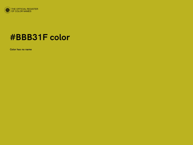 #BBB31F color image