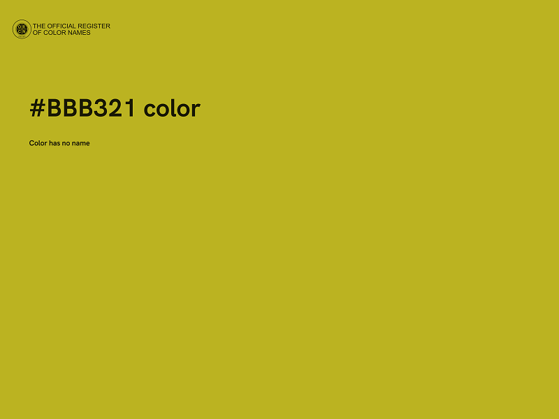 #BBB321 color image