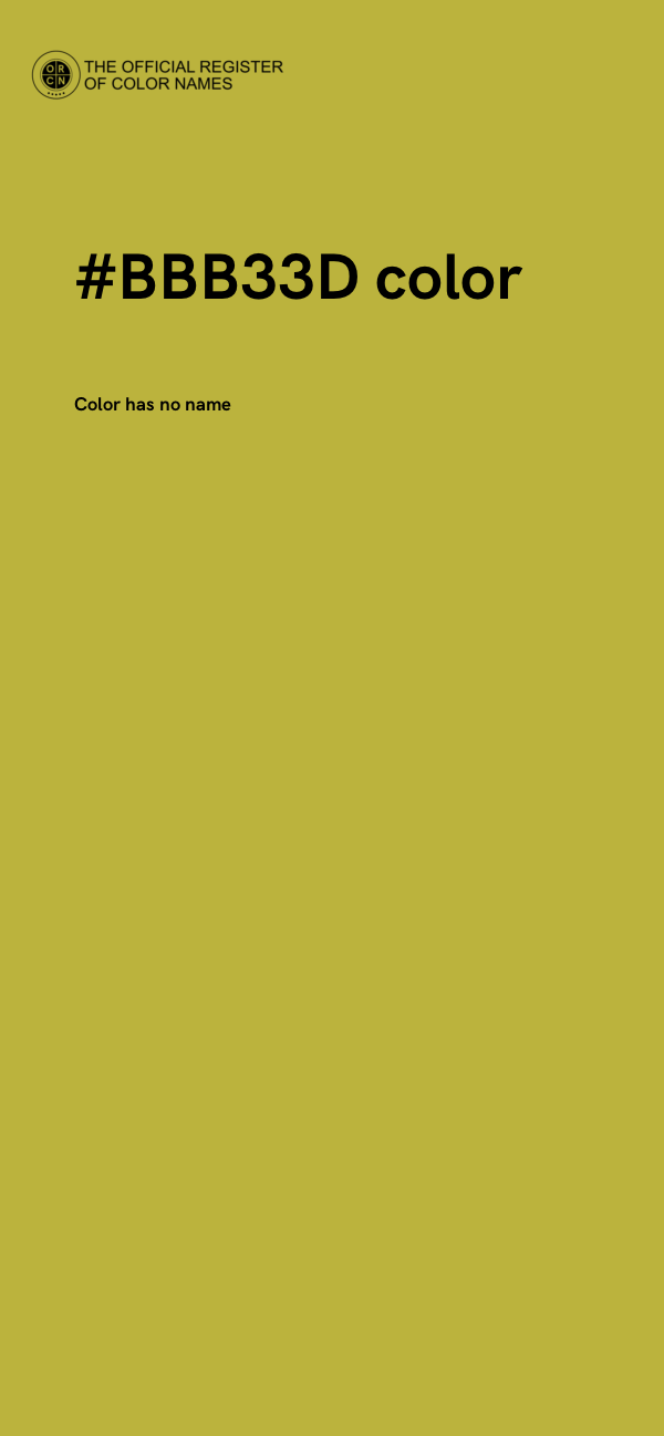 #BBB33D color image
