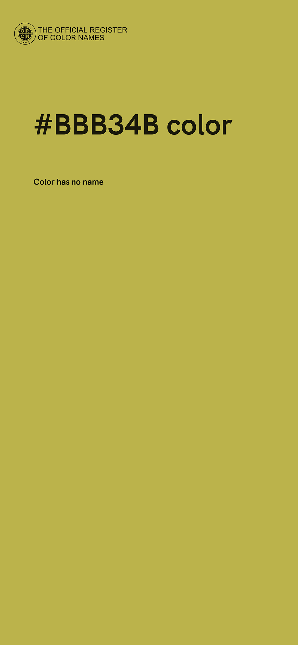 #BBB34B color image
