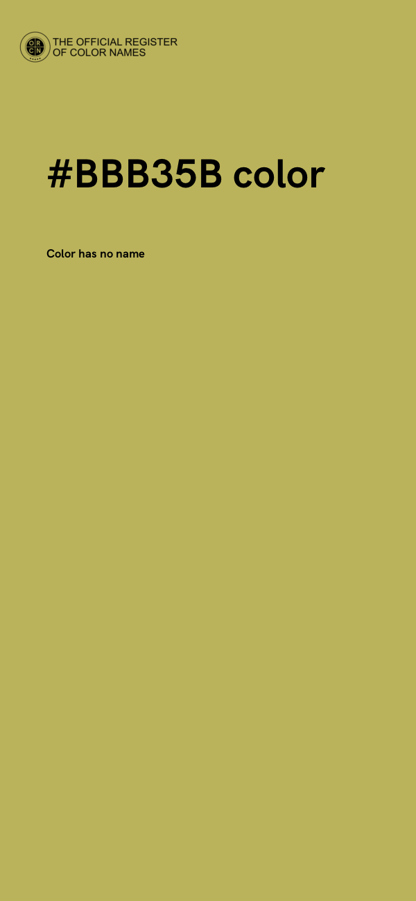 #BBB35B color image
