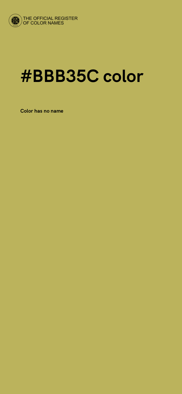 #BBB35C color image