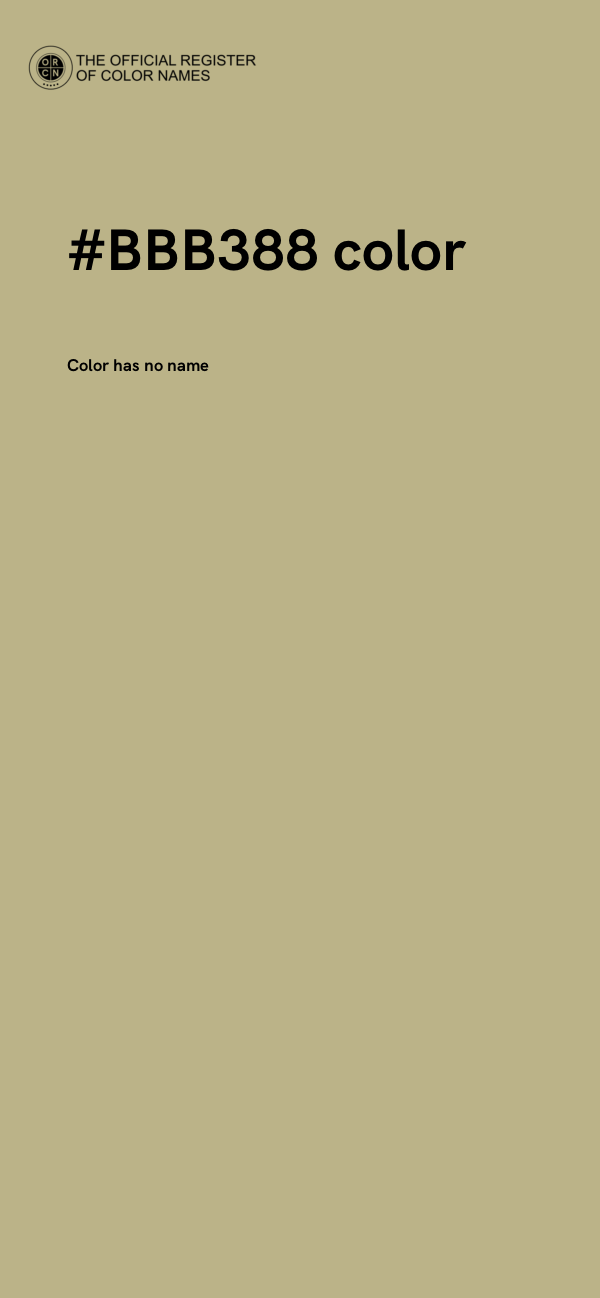 #BBB388 color image