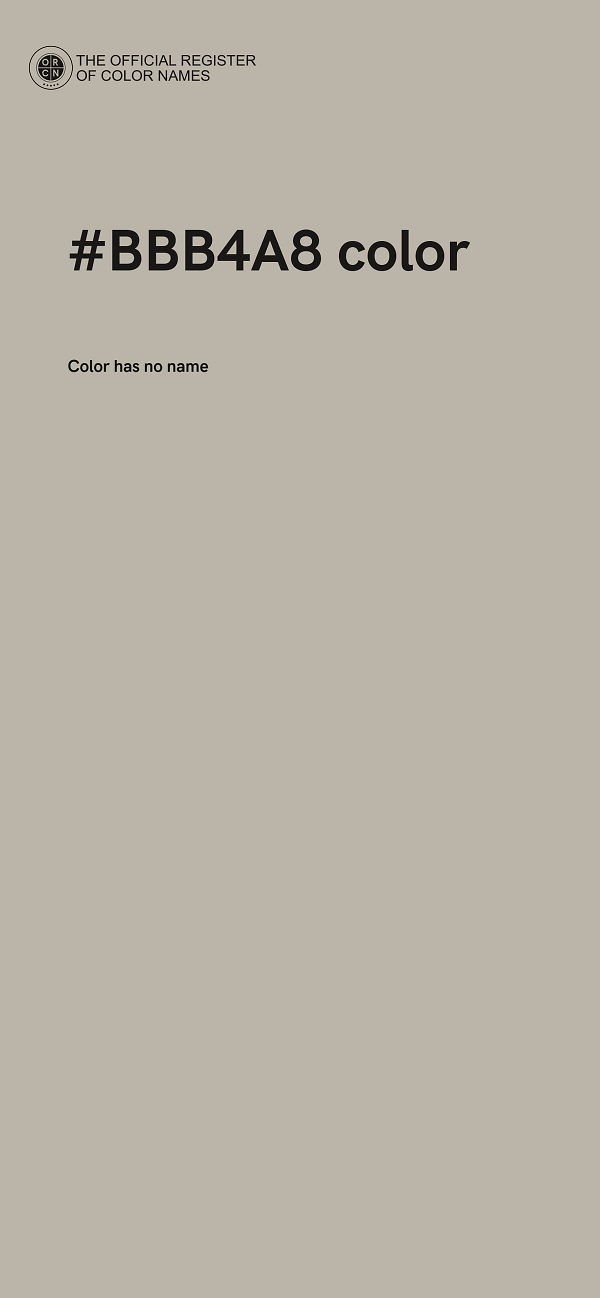 #BBB4A8 color image