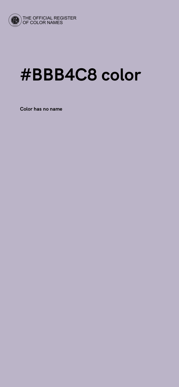#BBB4C8 color image