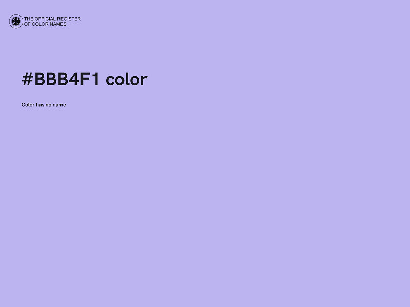 #BBB4F1 color image