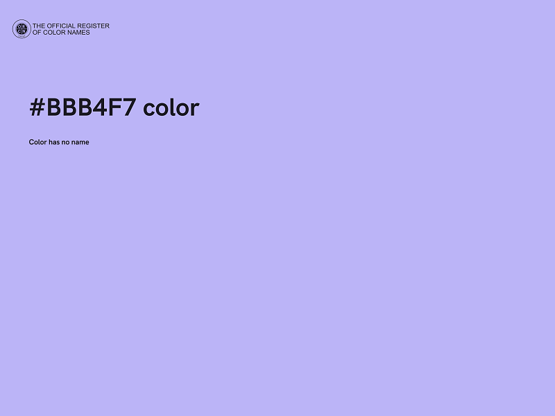 #BBB4F7 color image