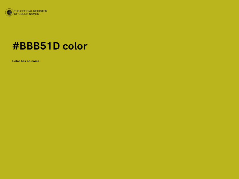 #BBB51D color image