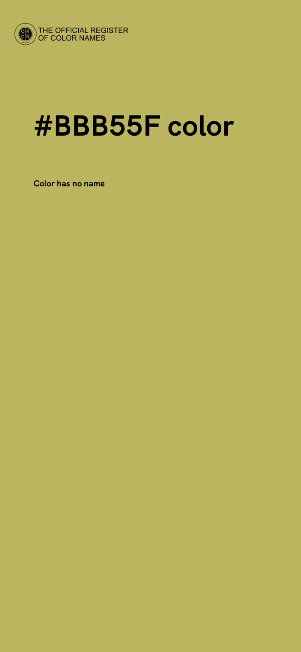 #BBB55F color image