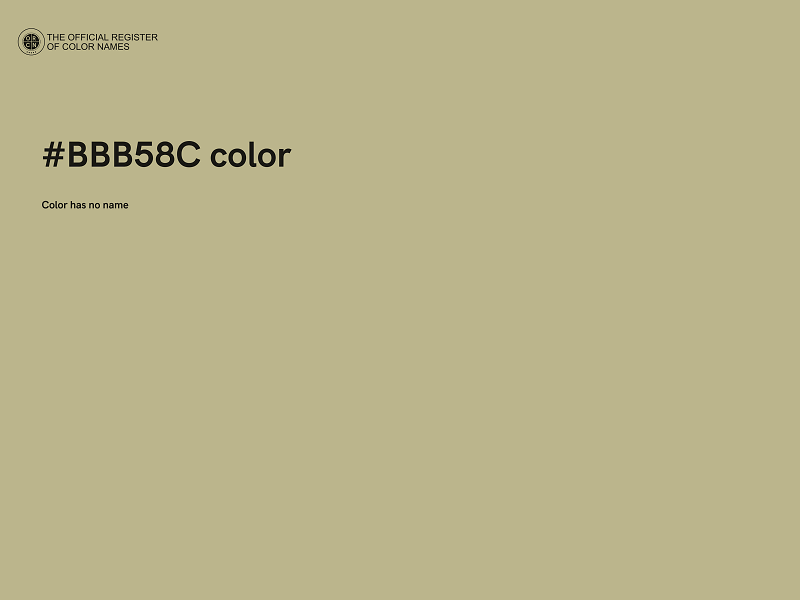 #BBB58C color image