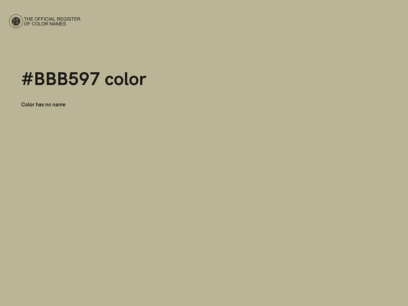 #BBB597 color image