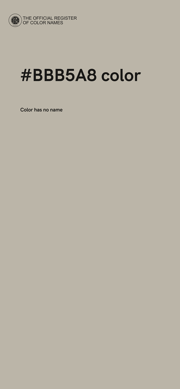 #BBB5A8 color image