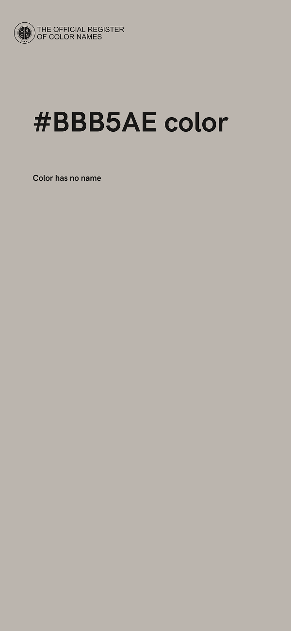 #BBB5AE color image