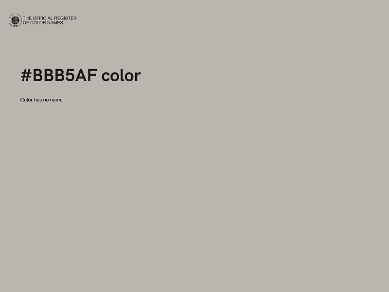 #BBB5AF color image