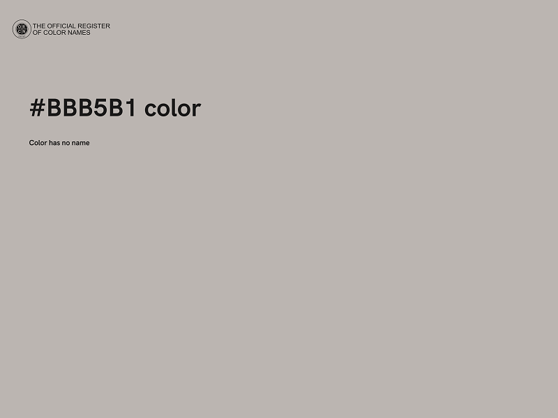 #BBB5B1 color image