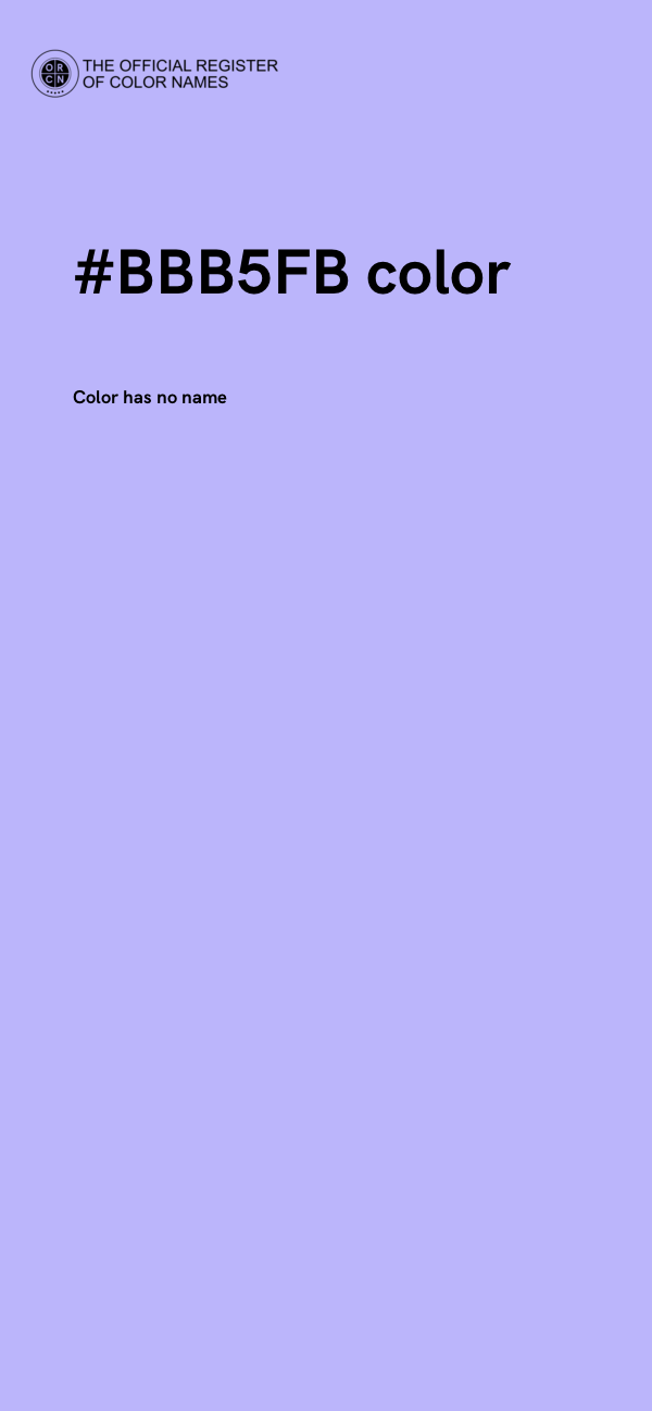 #BBB5FB color image