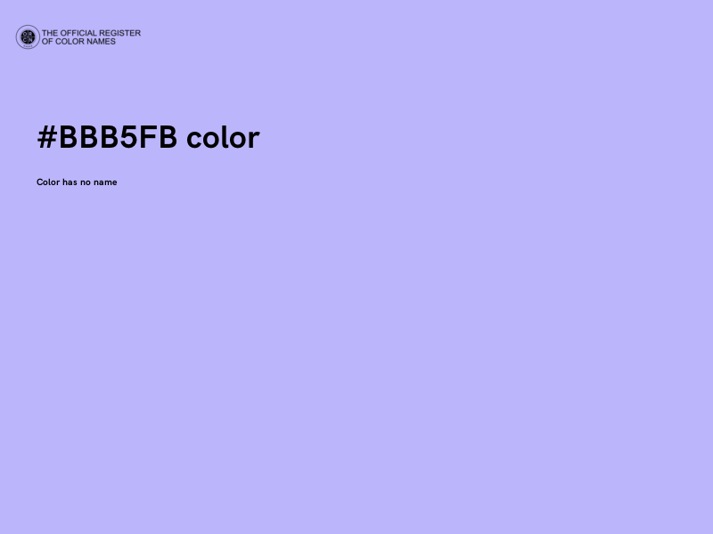 #BBB5FB color image