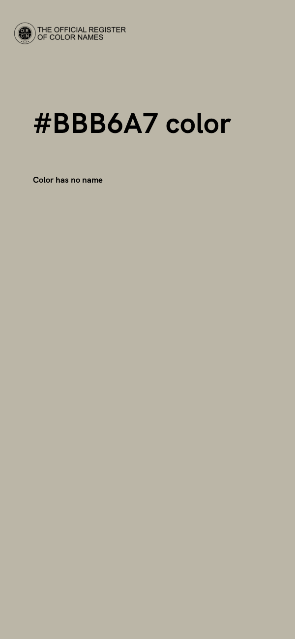 #BBB6A7 color image