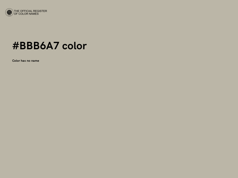 #BBB6A7 color image