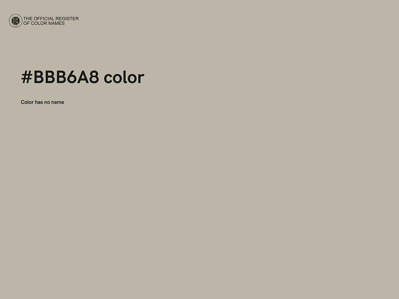 #BBB6A8 color image