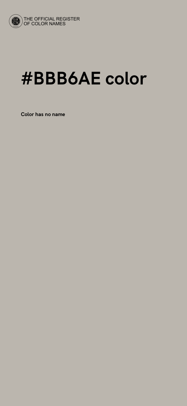 #BBB6AE color image