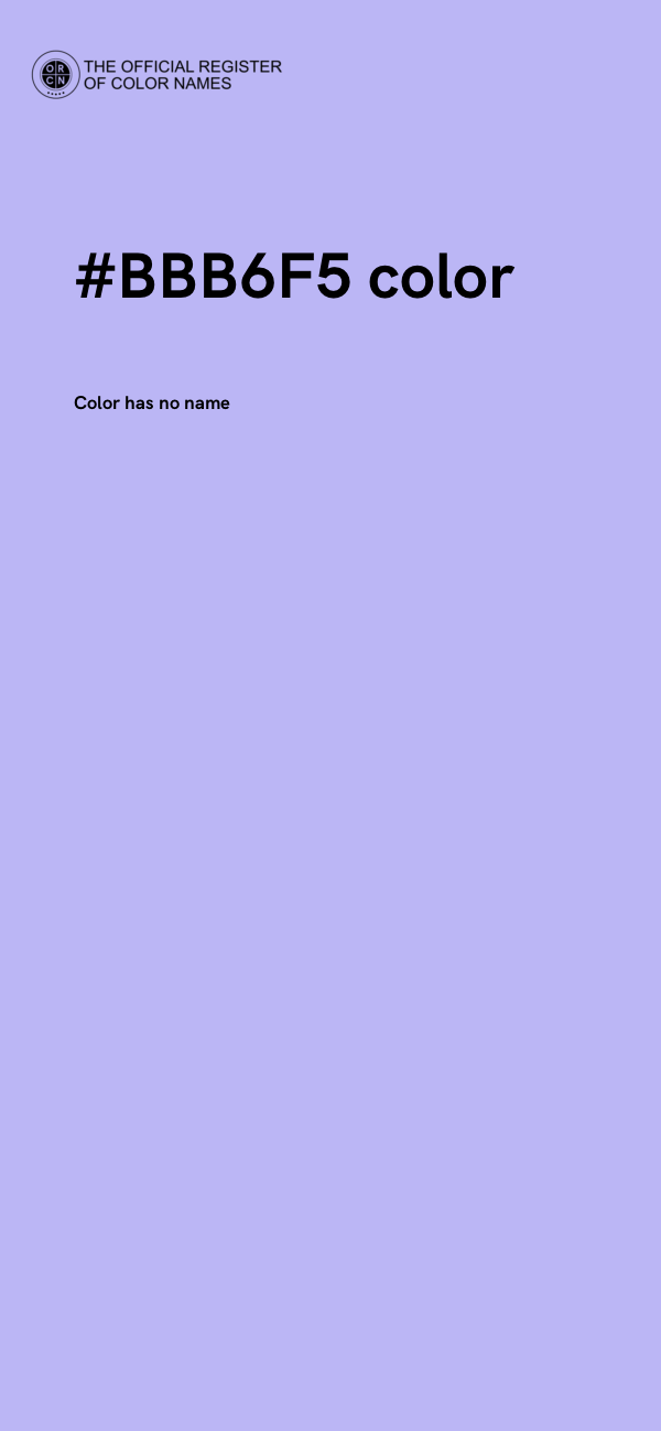 #BBB6F5 color image