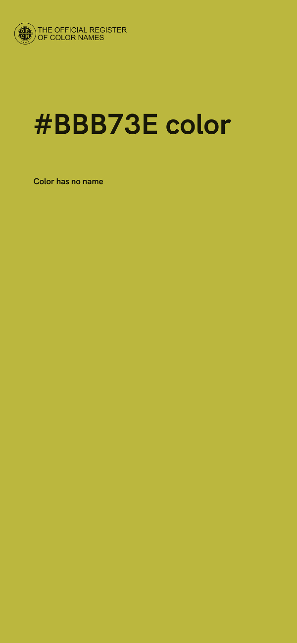 #BBB73E color image