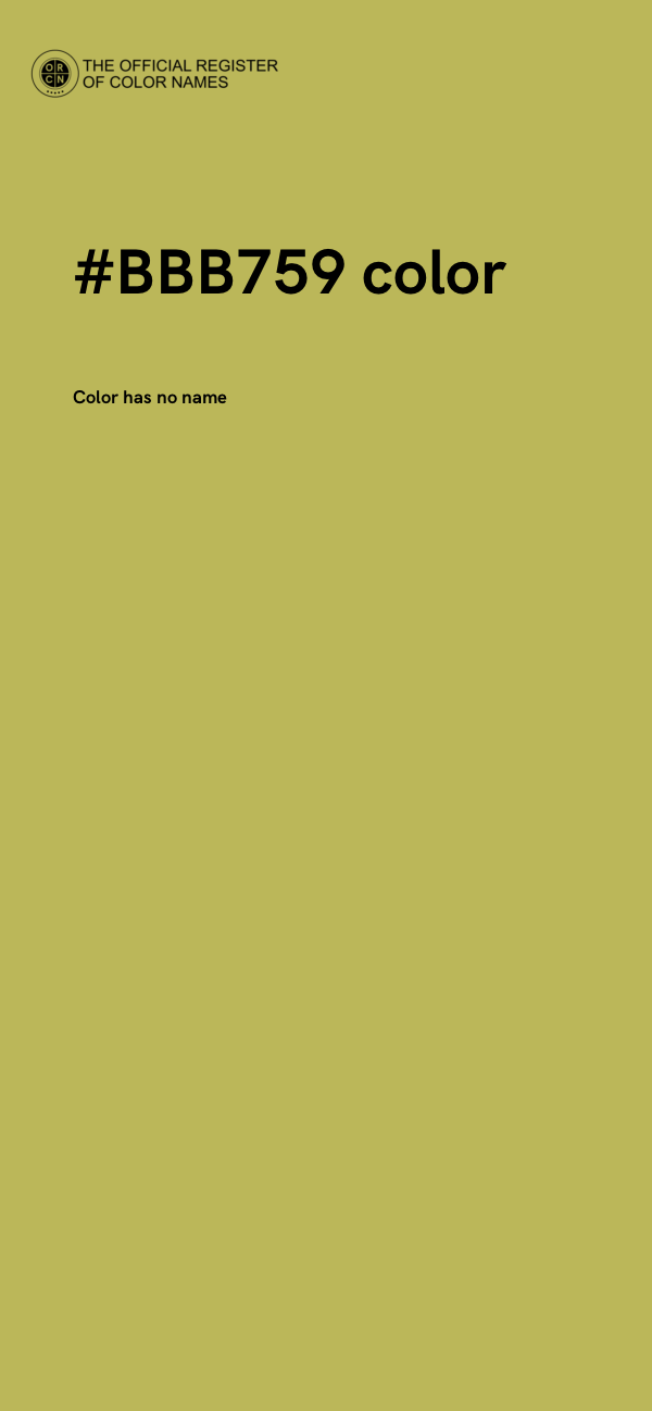 #BBB759 color image