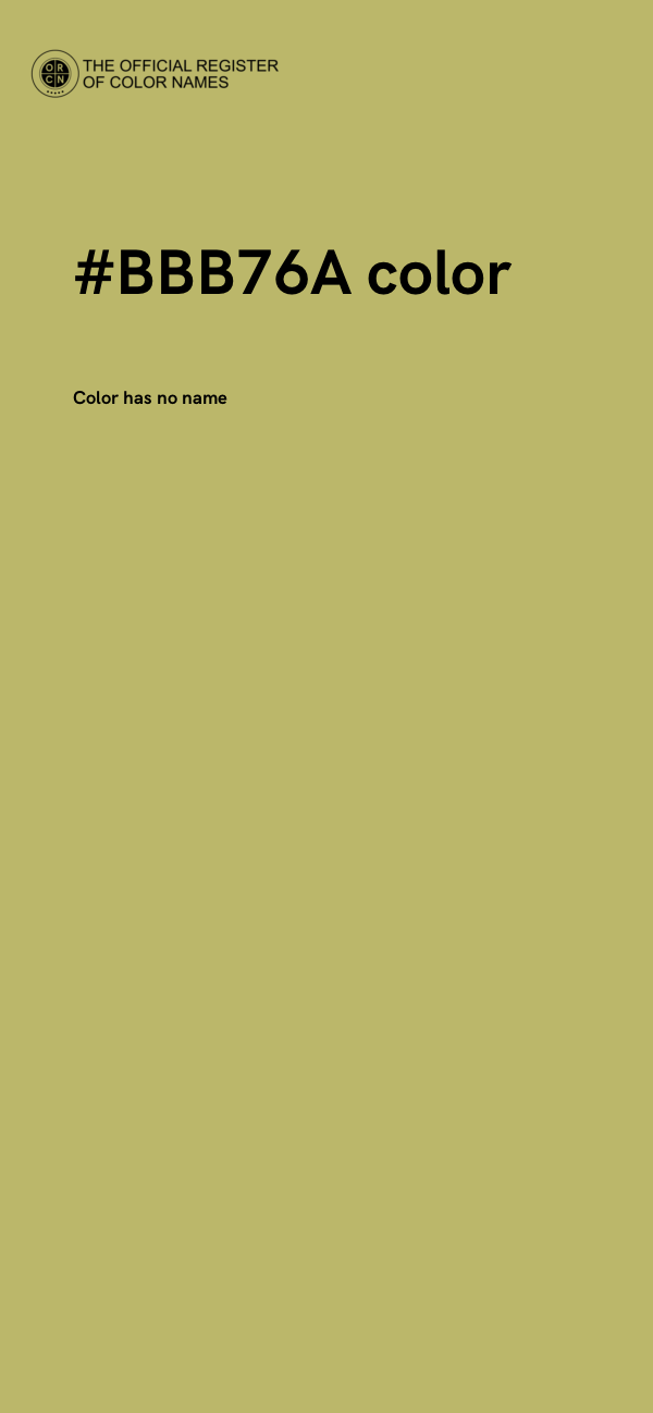 #BBB76A color image