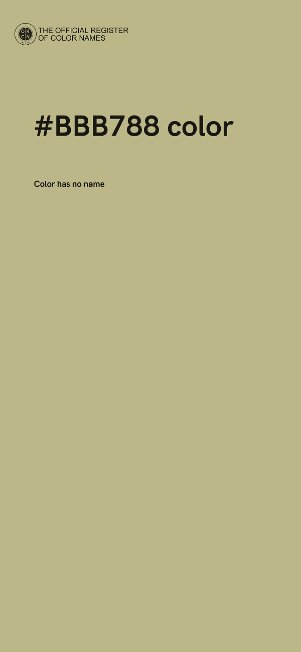 #BBB788 color image