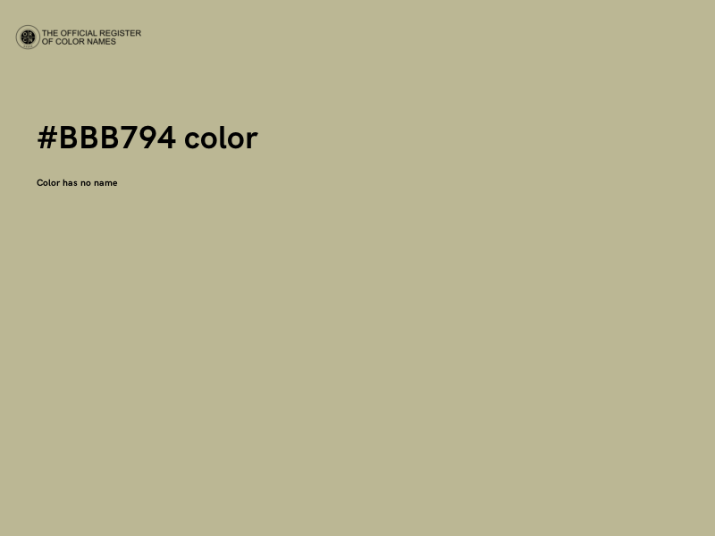 #BBB794 color image